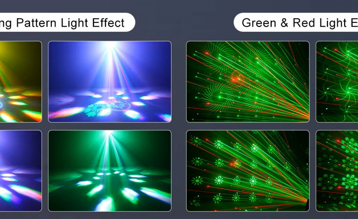 Renginių prekių nuoma, Šviesos efektai LED PAR lazeris disco nuoma, Kaunas
