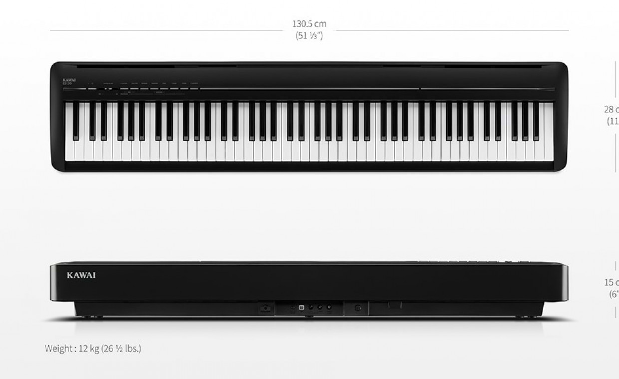 Garso technika ir instrumentai, Sceninis skaitmen pianinas Kawai ES-120B nuoma, Vilnius