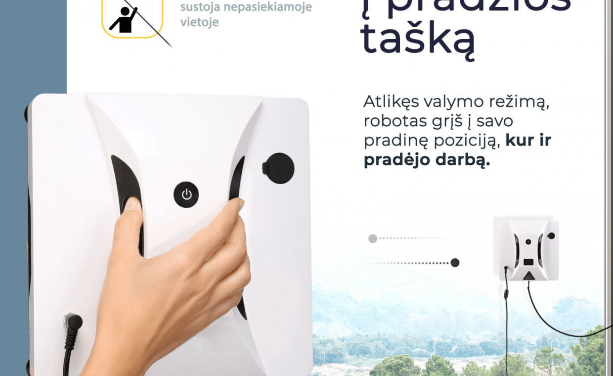 Langų valymo prietaisų nuoma, Langų valymo robotas HESTER M2-PRO nuoma, Mažeikiai