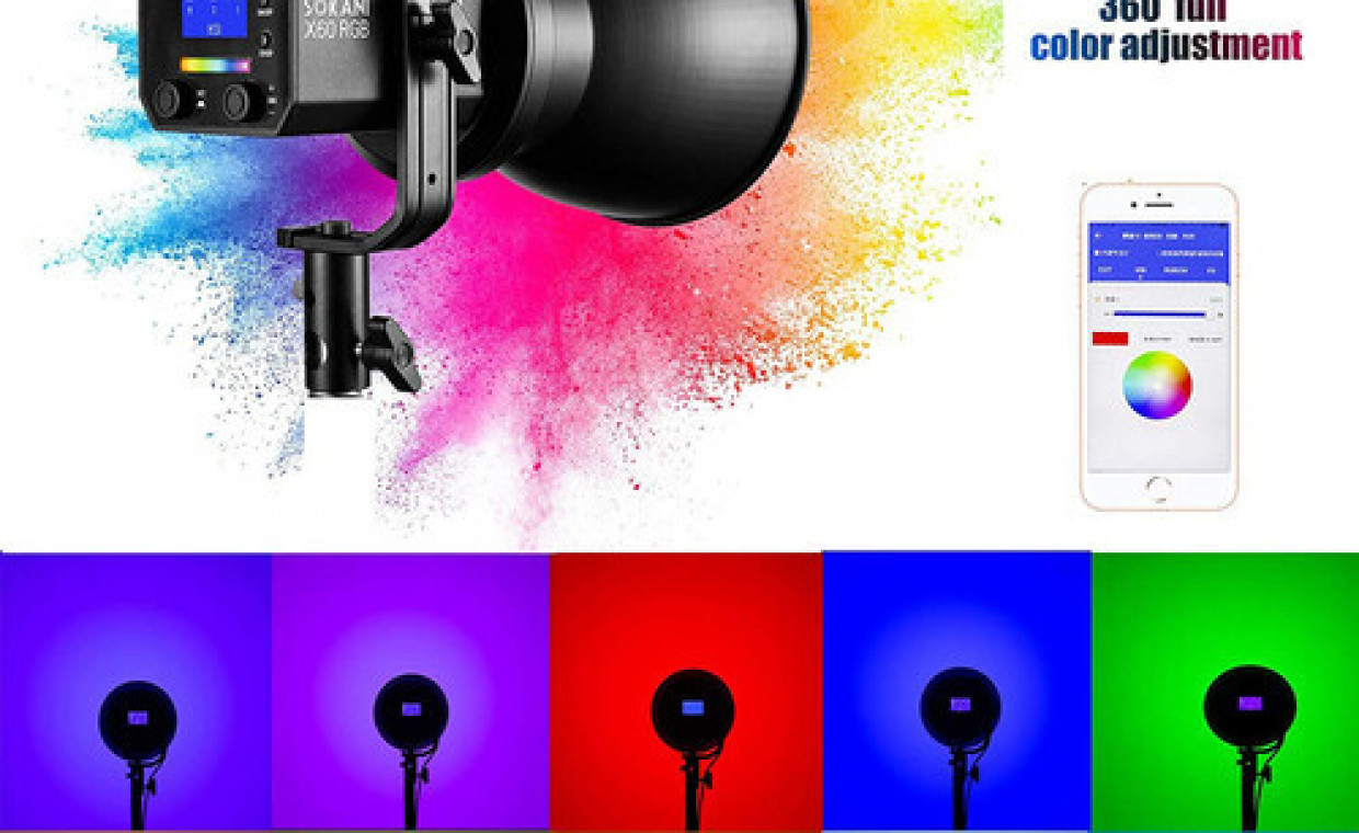 Foto studijos įrangos nuoma, Sokani X60-RGB (60w) nuoma, Kaunas