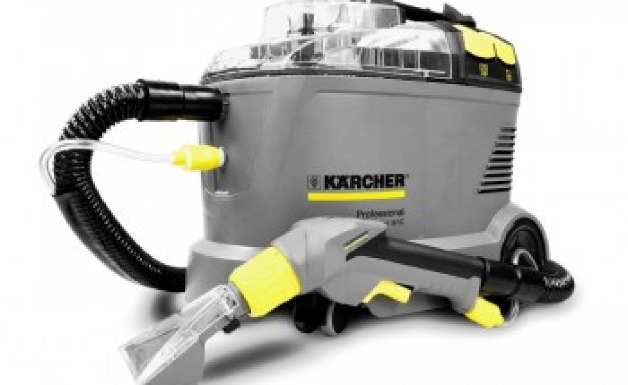 Plaunančių siurblių nuoma, Karcher Puzzi 8 plaunantis siurblys nuoma, Trušeliai