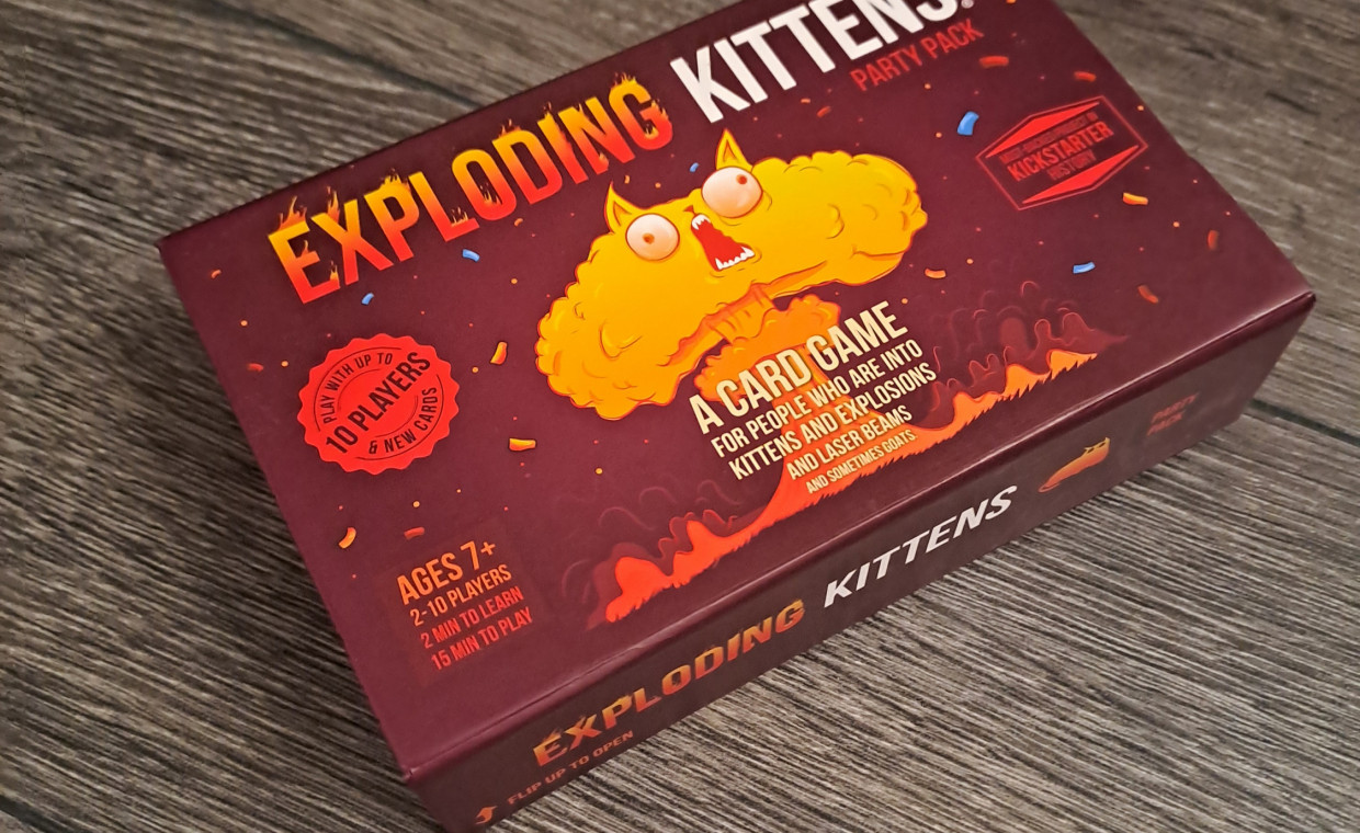 Laisvalaikio daiktų nuoma, Exploding kittens Party stalo žaidimas nuoma, Vilnius