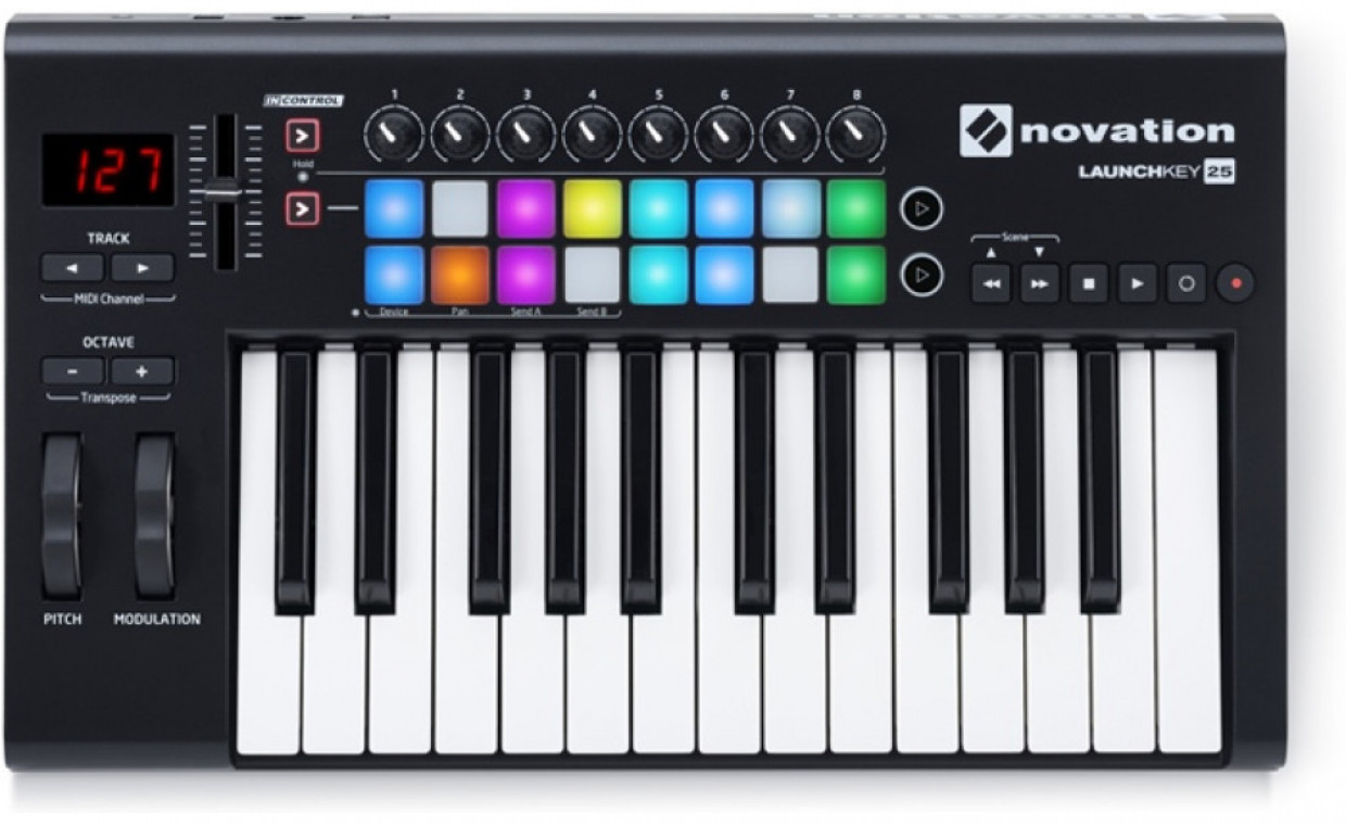 Garso technika ir instrumentai, Midi kontroleris Novation LaunchKey 25 nuoma, Vilnius