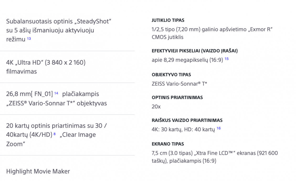 Fotoaparatų nuoma, SONY AX43 4K Vaizdo kamera nuoma, Kaunas