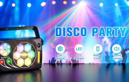 Šviesos efektai LED PAR lazeris disco