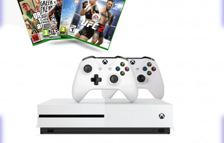 Xbox One S - Žaidimai ir 2 pulteliai