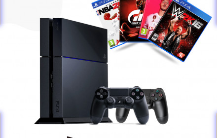 Playstation 4 - Žaidimai ir 2 pulteliai